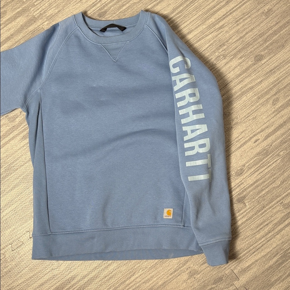 Carhartt Slate Blue Crew Neck Sweatshirt Size M - Picture 4 of 7